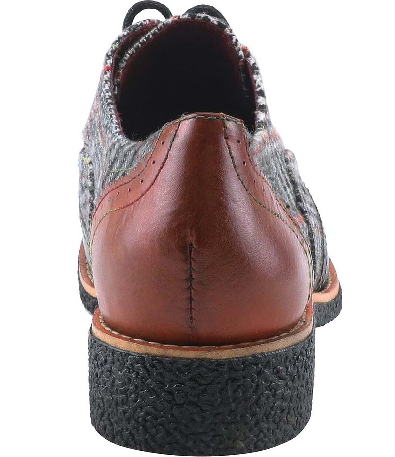 L'ARTISTE Muggiasti Plaid Brogue Oxfords