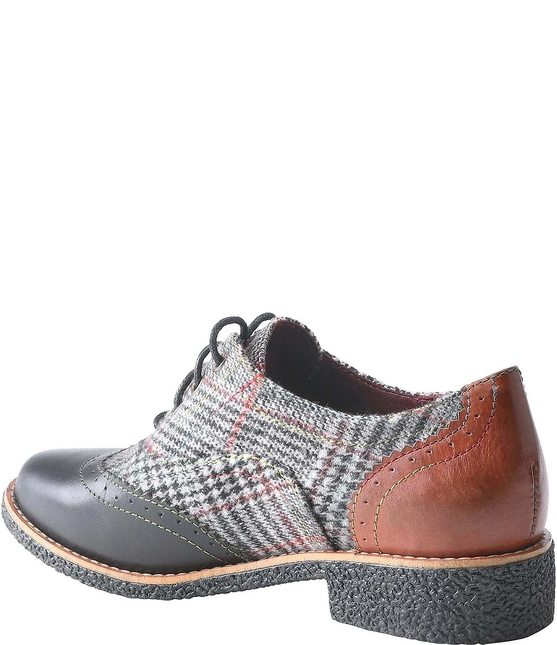 L'ARTISTE Muggiasti Plaid Brogue Oxfords