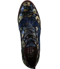 L'ARTISTE Oneofakind Floral Embroidered Velvet Lace Up Oxfords