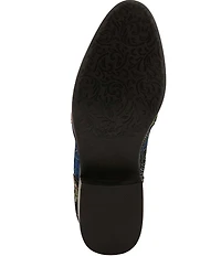 L'ARTISTE Oneofakind Floral Embroidered Velvet Lace Up Oxfords