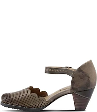 L'ARTISTE Parchelle Perforated Leather Pumps