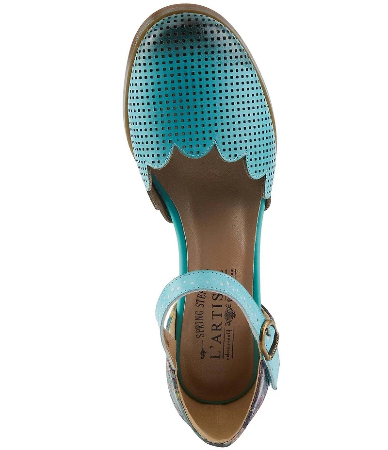 L'ARTISTE Parchelle Perforated Leather Pumps