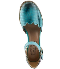L'ARTISTE Parchelle Perforated Leather Pumps