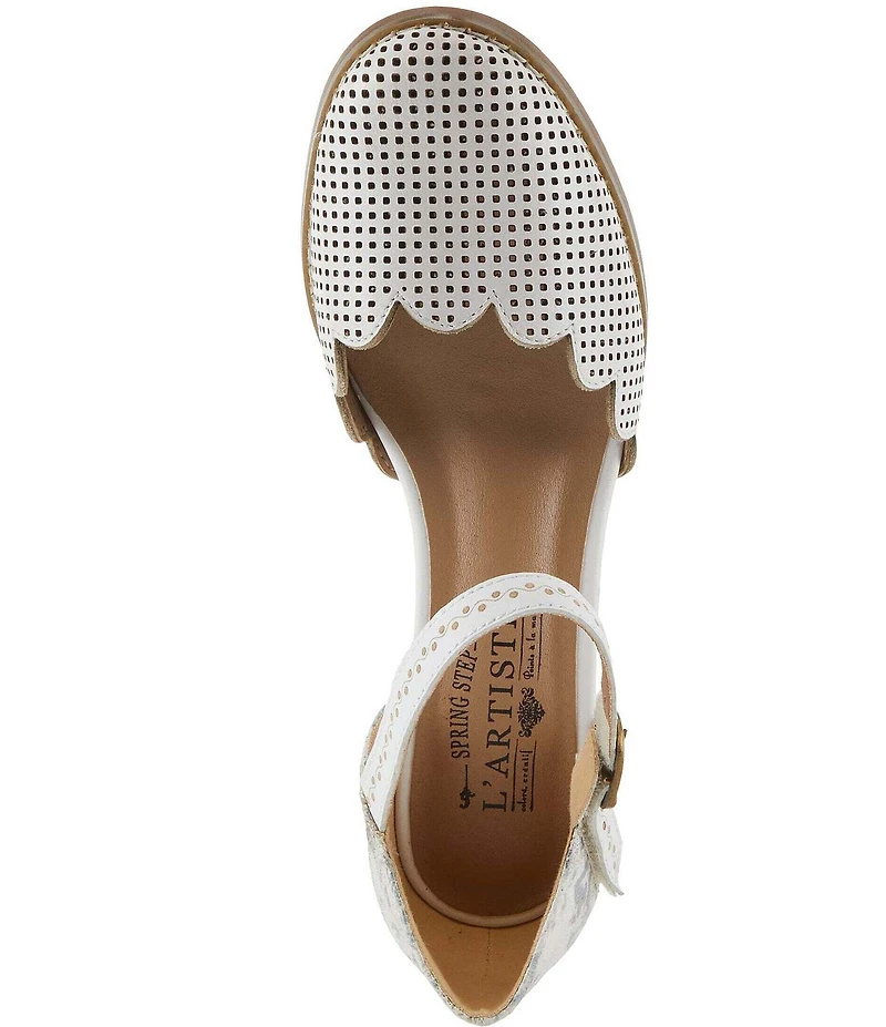 L'ARTISTE Parchelle Perforated Leather Pumps