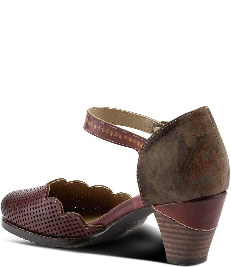 L'ARTISTE Parchelle Perforated Leather Pumps