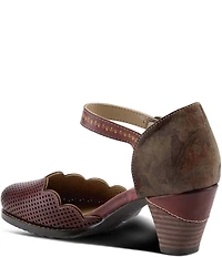 L'ARTISTE Parchelle Perforated Leather Pumps