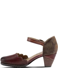 L'ARTISTE Parchelle Perforated Leather Pumps