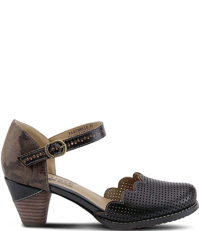 L'ARTISTE Parchelle Perforated Leather Pumps