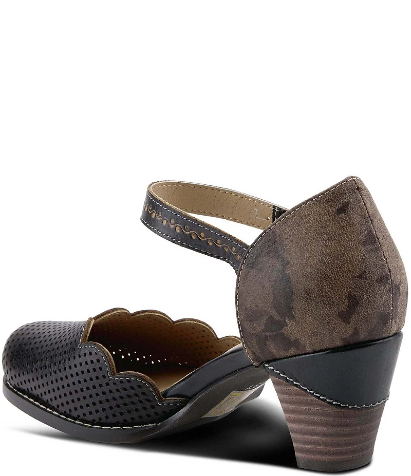 L'ARTISTE Parchelle Perforated Leather Pumps