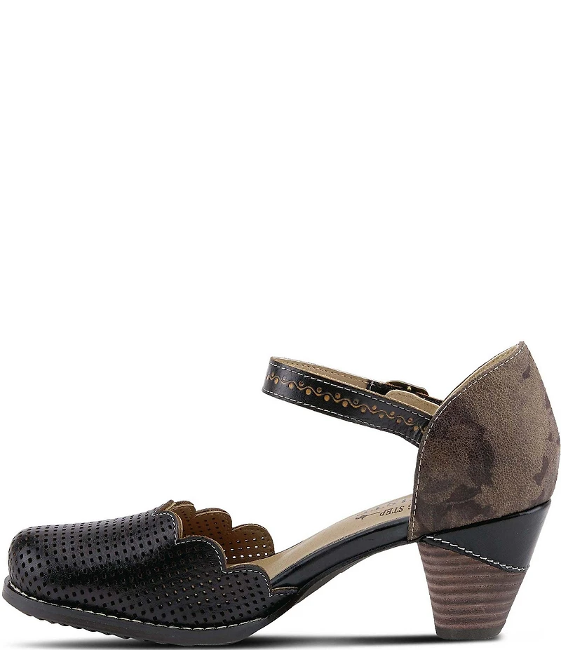 L'ARTISTE Parchelle Perforated Leather Pumps