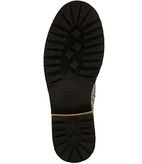 L'ARTISTE Rugup Leather and Textile Studded Faux Fur Lined Booties