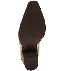 L'ARTISTE Saddleup Leather Western Inspired Studded Mid Calf Boots