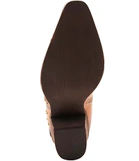 L'ARTISTE Saddleup Leather Western Inspired Studded Mid Calf Boots