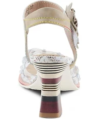 L'ARTISTE Sassylady Clear Vinyl Leather Flower Ankle Strap Pumps