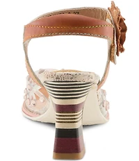 L'ARTISTE Sassylady Clear Vinyl Leather Flower Ankle Strap Pumps