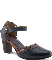 L'ARTISTE Sayyes Perforated Leather Mary Jane Pumps