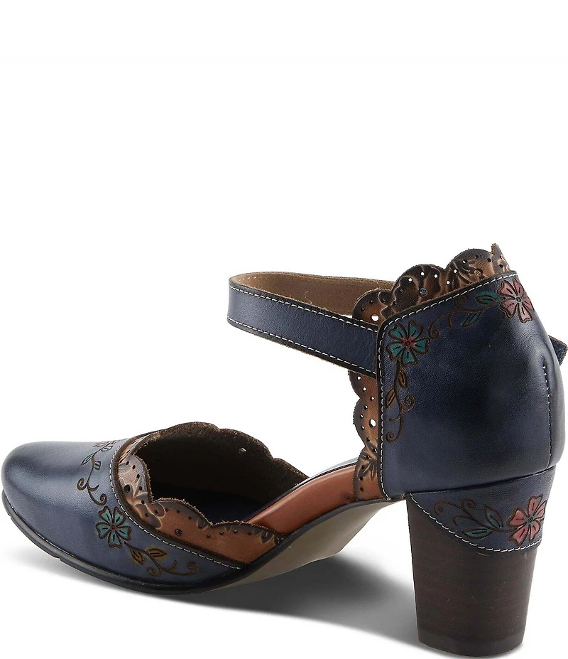 L'ARTISTE Sayyes Perforated Leather Mary Jane Pumps