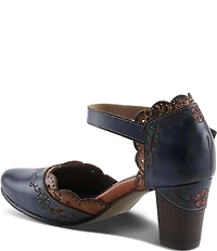 L'ARTISTE Sayyes Perforated Leather Mary Jane Pumps