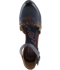 L'ARTISTE Sayyes Perforated Leather Mary Jane Pumps