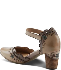 L'ARTISTE Sayyes Perforated Leather Mary Jane Pumps