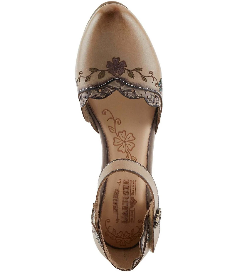 L'ARTISTE Sayyes Perforated Leather Mary Jane Pumps