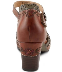 L'ARTISTE Sayyes Perforated Leather Mary Jane Pumps