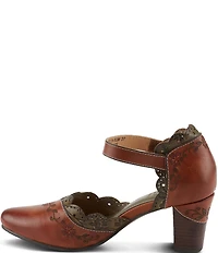 L'ARTISTE Sayyes Perforated Leather Mary Jane Pumps