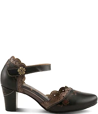 L'ARTISTE Sayyes Perforated Leather Mary Jane Pumps