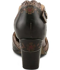 L'ARTISTE Sayyes Perforated Leather Mary Jane Pumps