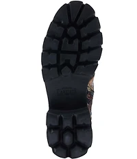 L`ARTISTE Severity Paisley Printed Suede Studded Cap Toe Faux Fur Lined Combat Boots