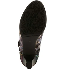 L'ARTISTE Showy-Vivi Floral Print Dual Strap Mary Jane Pumps