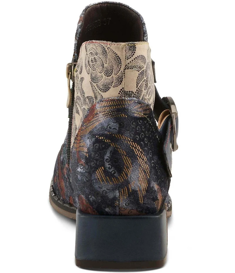 L`ARTISTE Sipperb Leather Faux Fur Lined Buckle Strap Hardware Ankle Booties