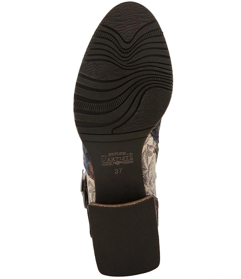 L`ARTISTE Sipperb Leather Faux Fur Lined Buckle Strap Hardware Ankle Booties