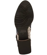 L`ARTISTE Sipperb Leather Faux Fur Lined Buckle Strap Hardware Ankle Booties