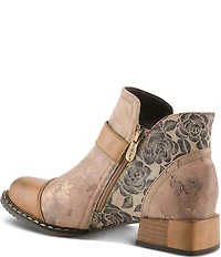 L`ARTISTE Sipperb Leather Faux Fur Lined Buckle Strap Hardware Ankle Booties