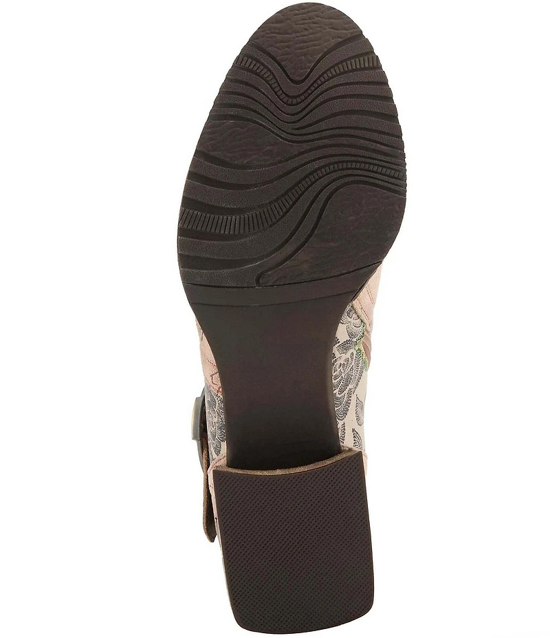 L`ARTISTE Sipperb Leather Faux Fur Lined Buckle Strap Hardware Ankle Booties