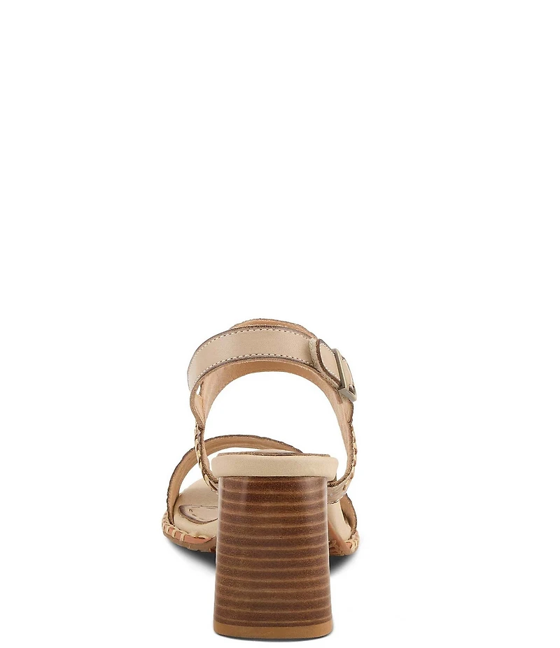 L'ARTISTE Starstud Leather Slingback Sandals