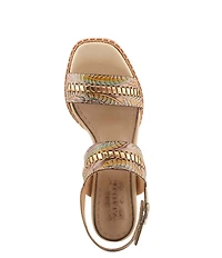 L'ARTISTE Starstud Leather Slingback Sandals