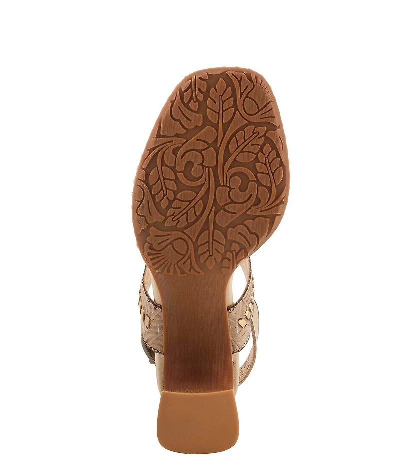 L'ARTISTE Starstud Leather Slingback Sandals