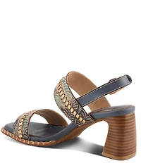 L'ARTISTE Starstud Leather Slingback Sandals