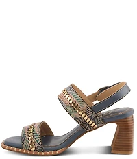 L'ARTISTE Starstud Leather Slingback Sandals
