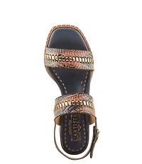 L'ARTISTE Starstud Leather Slingback Sandals