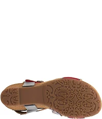 L'ARTISTE Tanja Floral Embossed Pattern Wedge Sandals