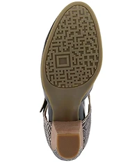 L'ARTISTE Toolie Tooled Leather Mary Jane Pumps