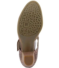 L'ARTISTE Toolie Tooled Leather Mary Jane Pumps