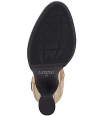 L'ARTISTE Visionary Embossed Laser Cut Leather Ankle Strap Pumps