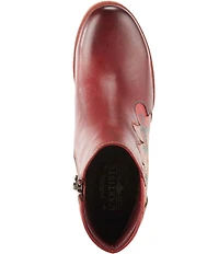 L'ARTISTE Zamihi Leather Hand-Painted Embossed Booties