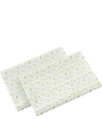 Laura Ashley 200-Thread Count Evie Yellow Cotton Percale Sheet Set