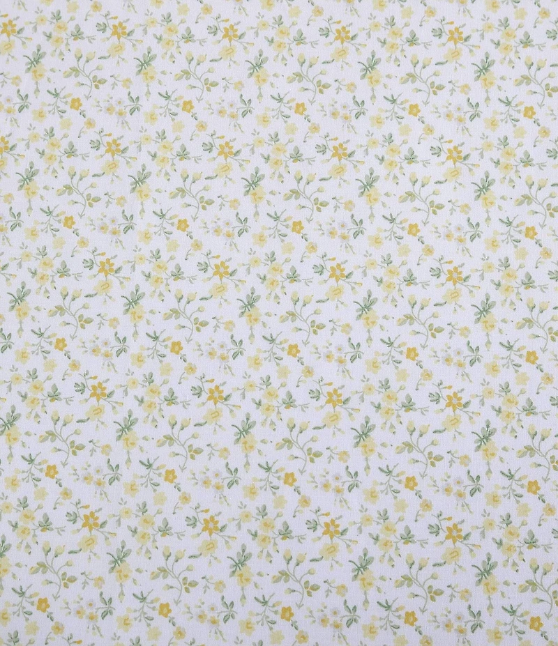 Laura Ashley 200-Thread Count Evie Yellow Cotton Percale Sheet Set