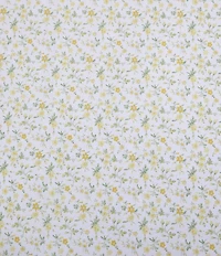 Laura Ashley 200-Thread Count Evie Yellow Cotton Percale Sheet Set